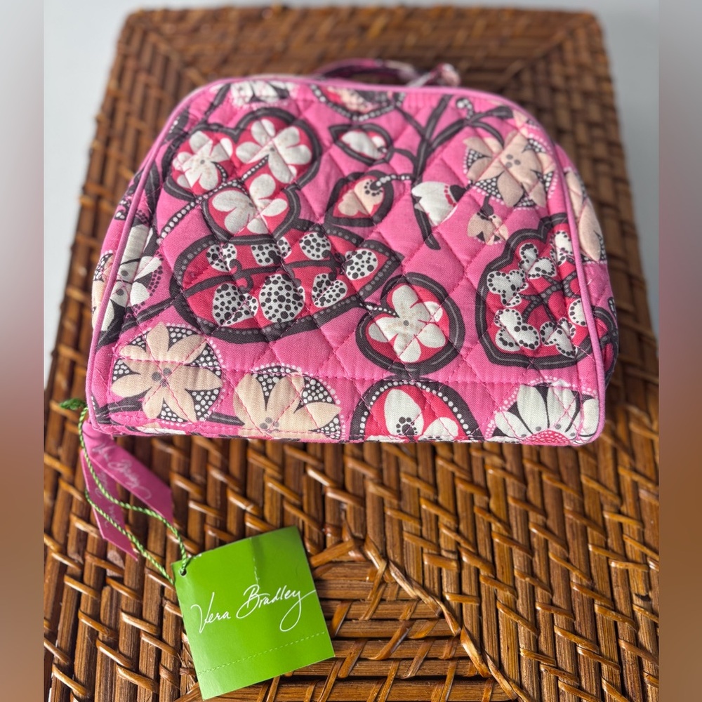 Vera Bradley Travel Jewelry Organizer NWT–Blush Floral, Quilted, Multi-Pocket - Picture 2 of 14